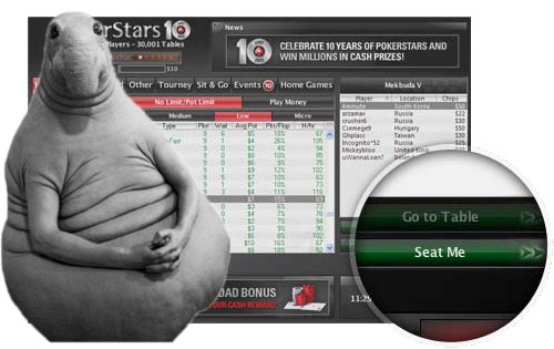 PokerStars тестирует функцию Seat Me